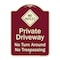 Signmission Designer Series-No Turn Around Or Trespassing With No Outlet Symbol, 24" H, BU-1824-9945 A-DES-BU-1824-9945 - alternate 1